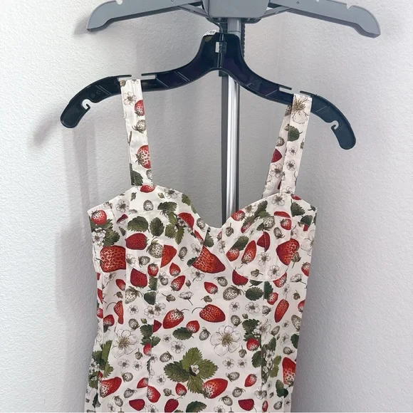 RARE NWT Rouje Angie Strawberry Print dress - Picture 4 of 10